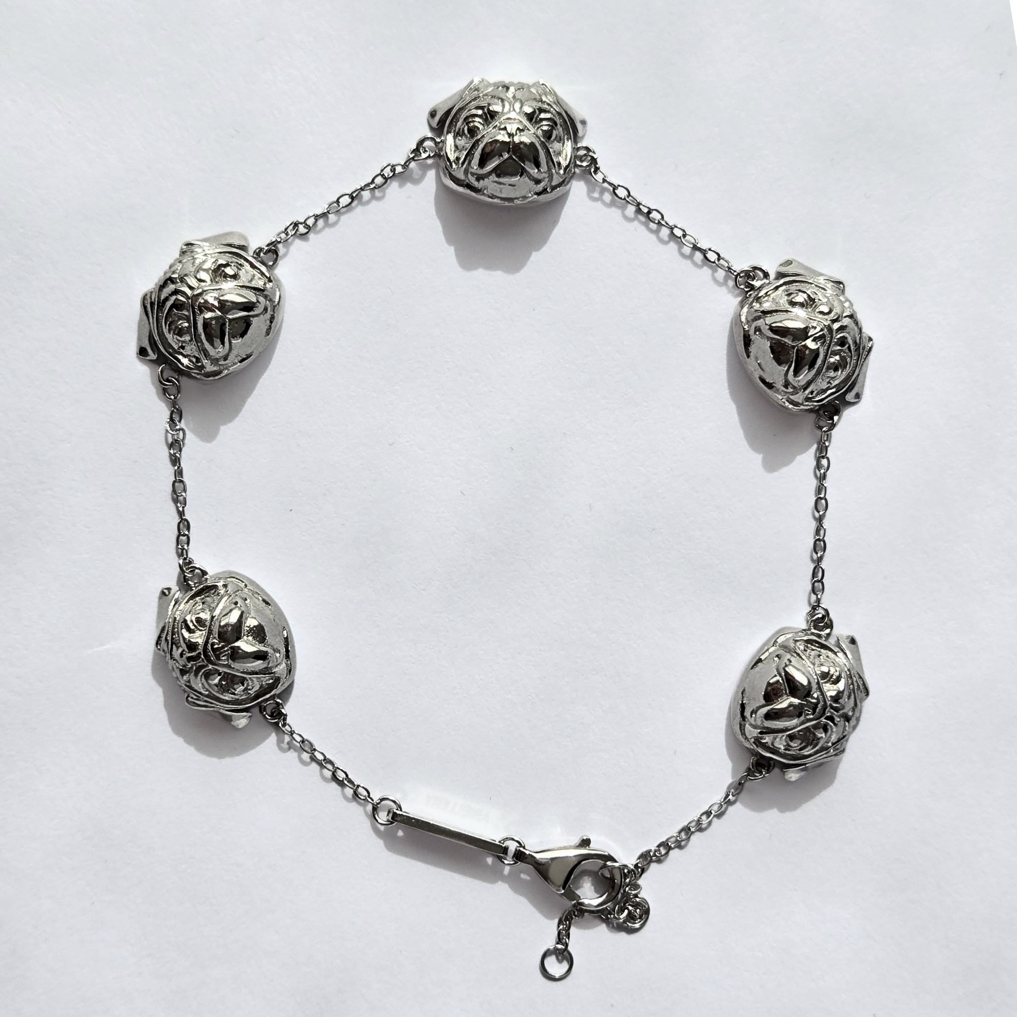 Pug Bracelet Silver