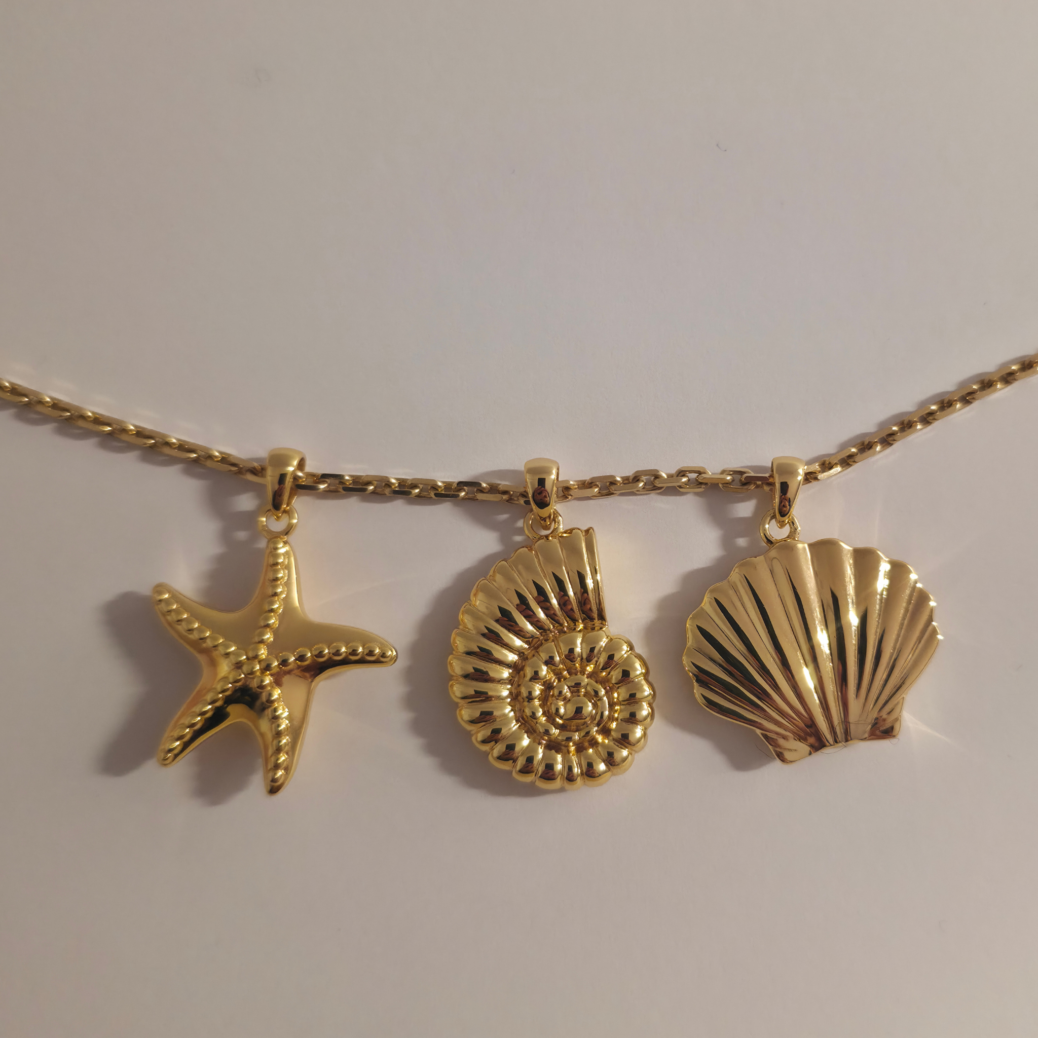 Nautilus Shell Pendant Gold