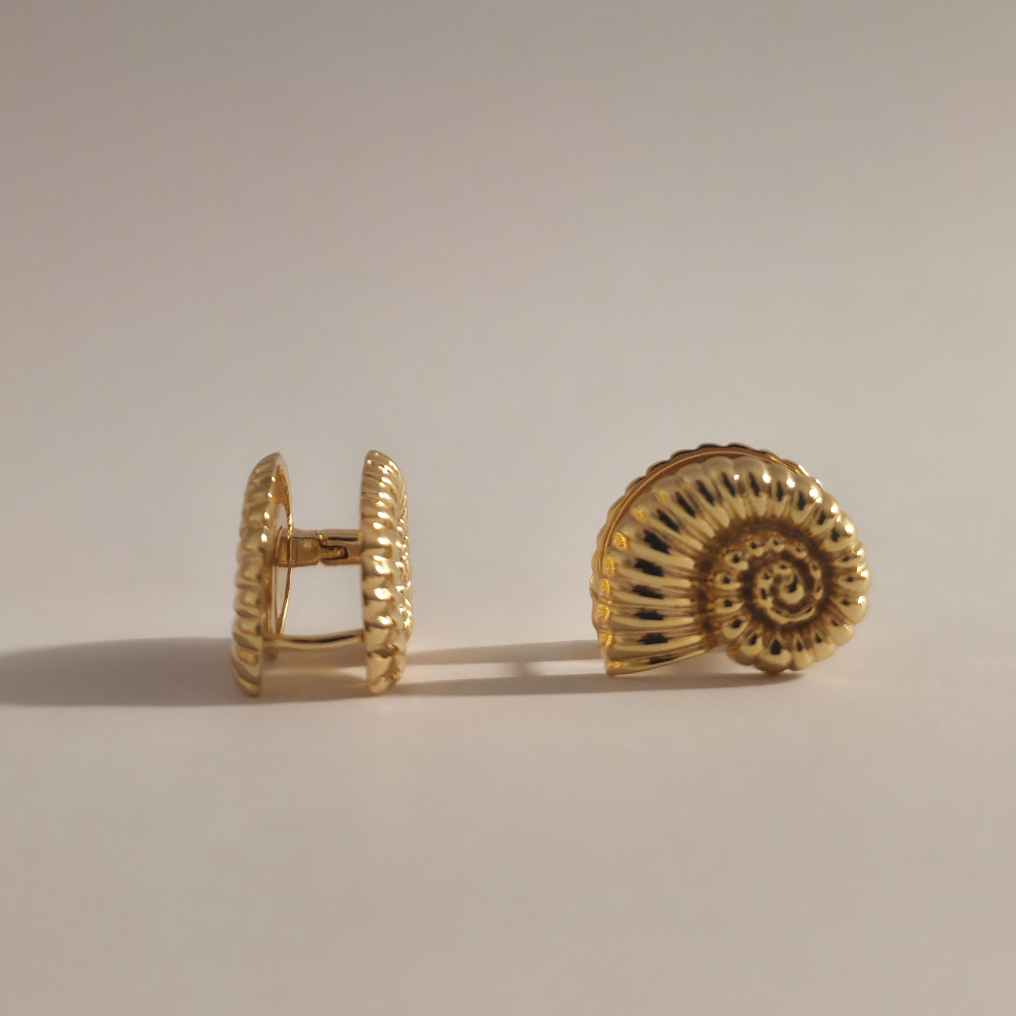 Nautilus Shell Earring Gold