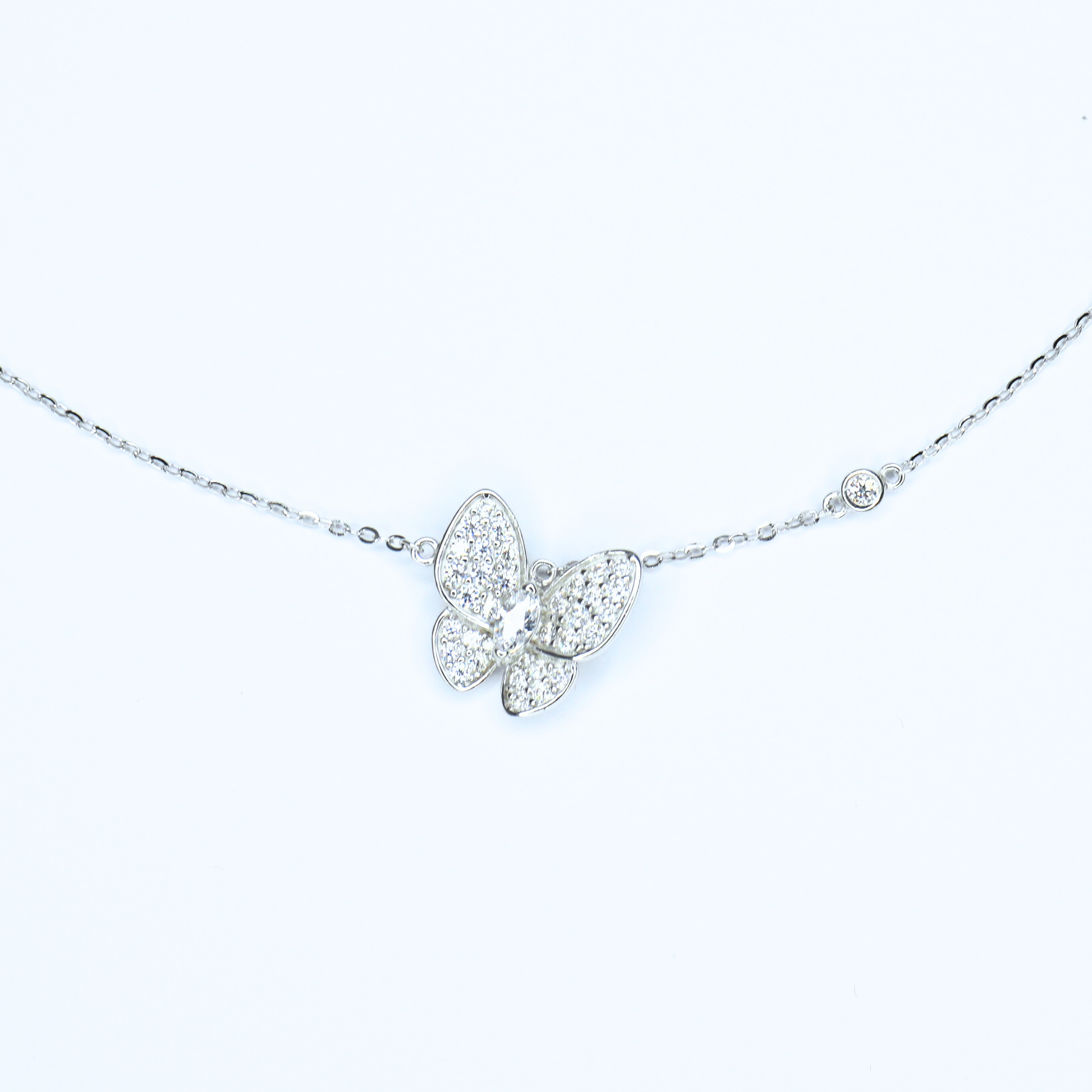 Moissanite Butterfly Necklace