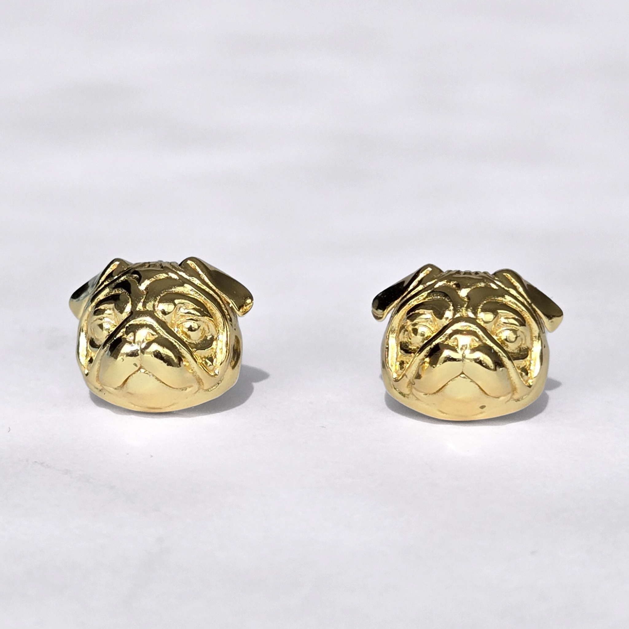 Pug Earrings Gold