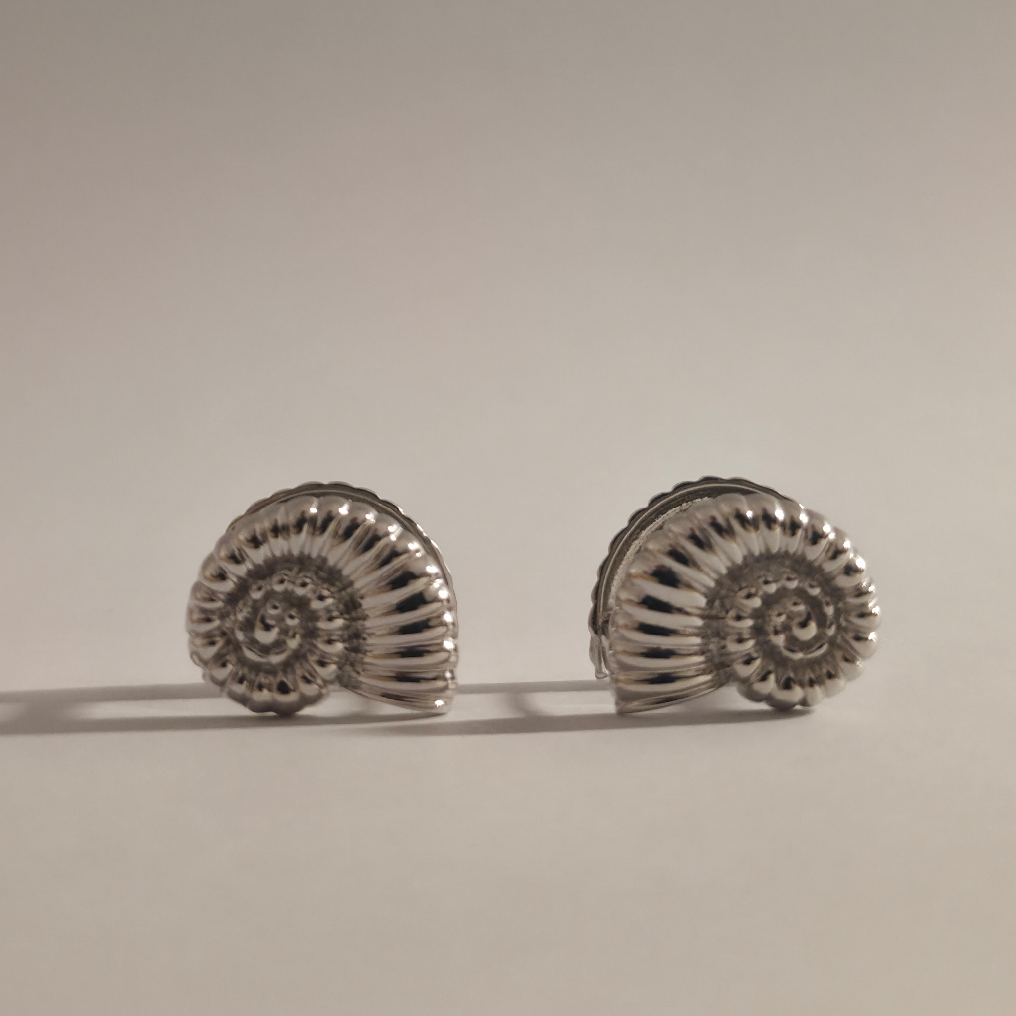 Nautilus Shell Earring Silver