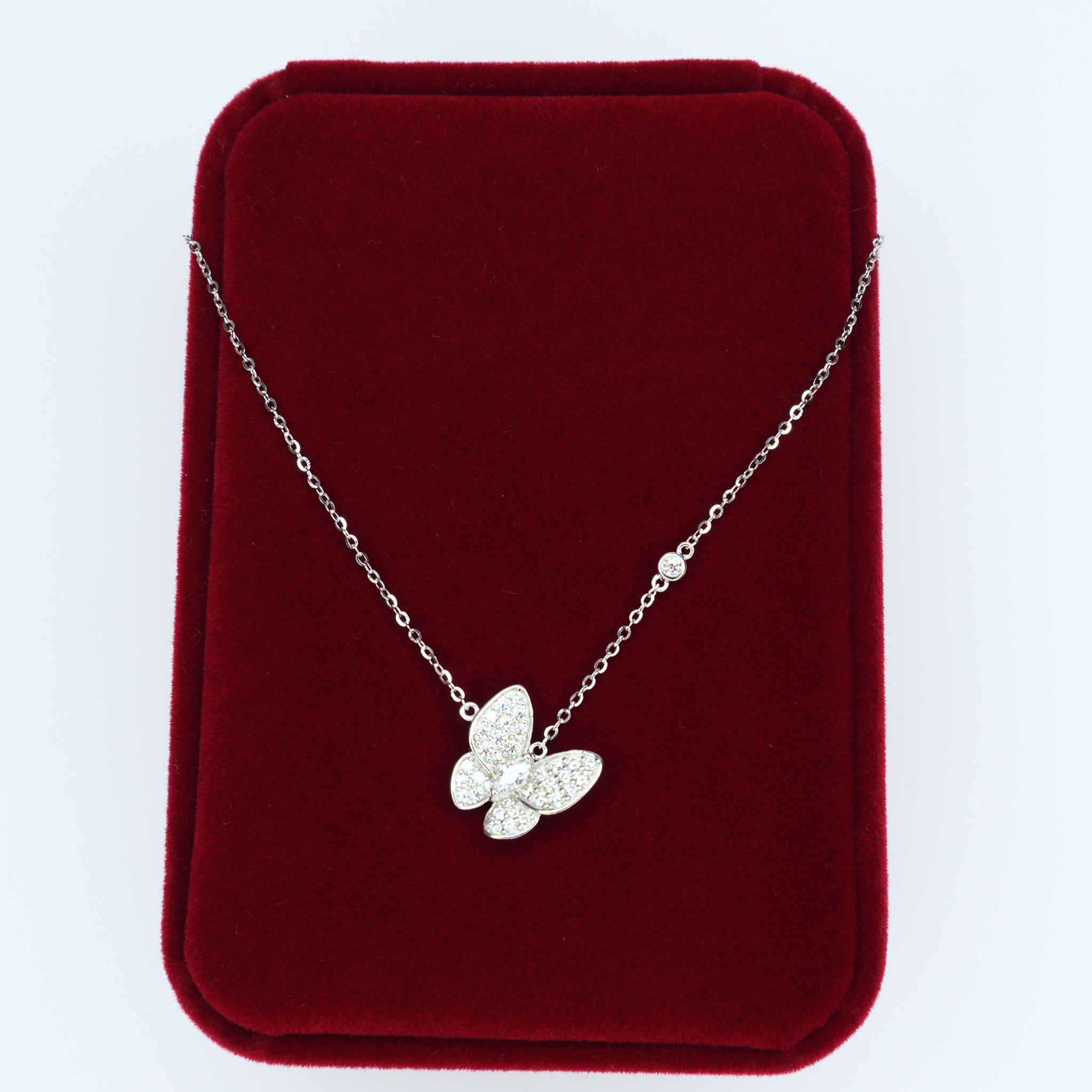 Moissanite Butterfly Necklace