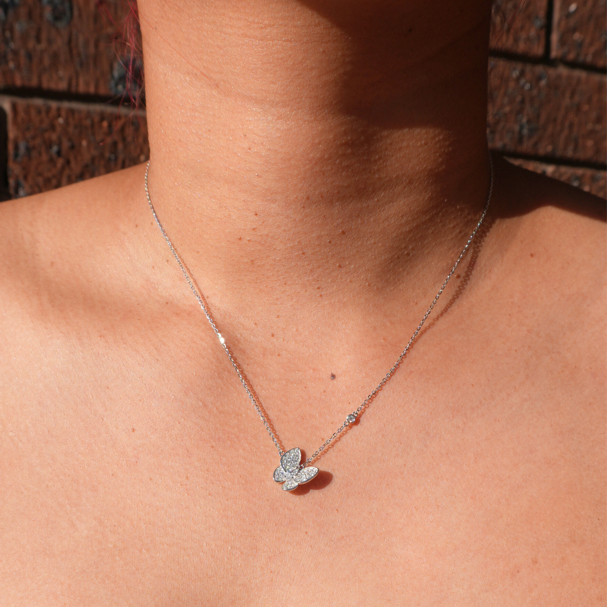 Moissanite Butterfly Necklace