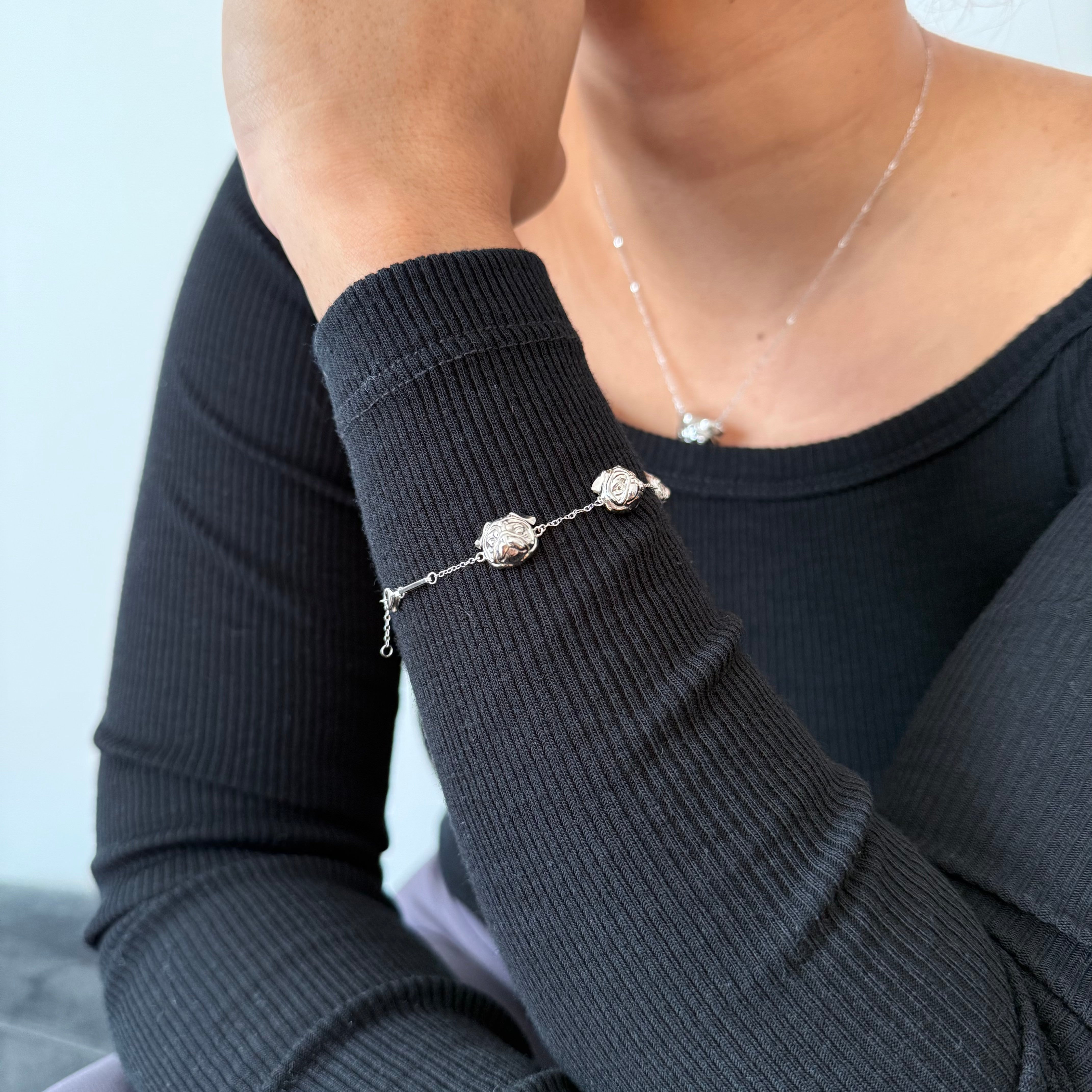 Pug Bracelet Silver