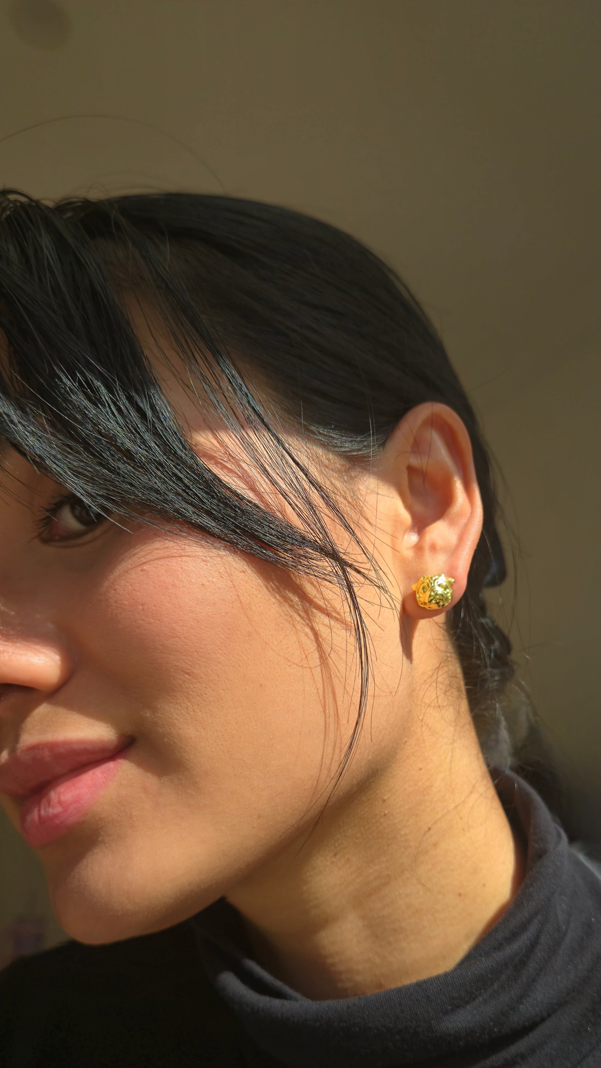 Pug Earrings Gold