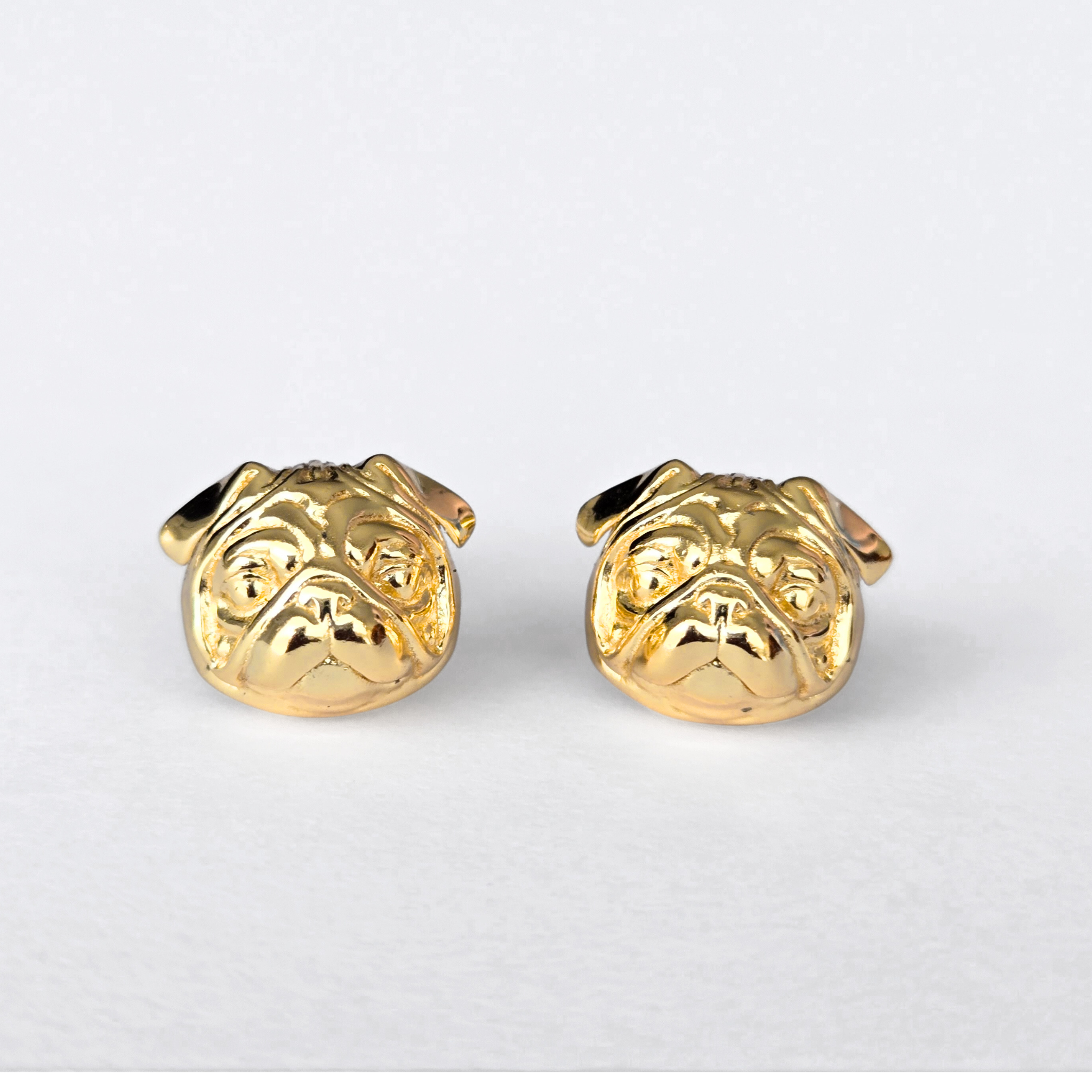 Pug Earrings Gold
