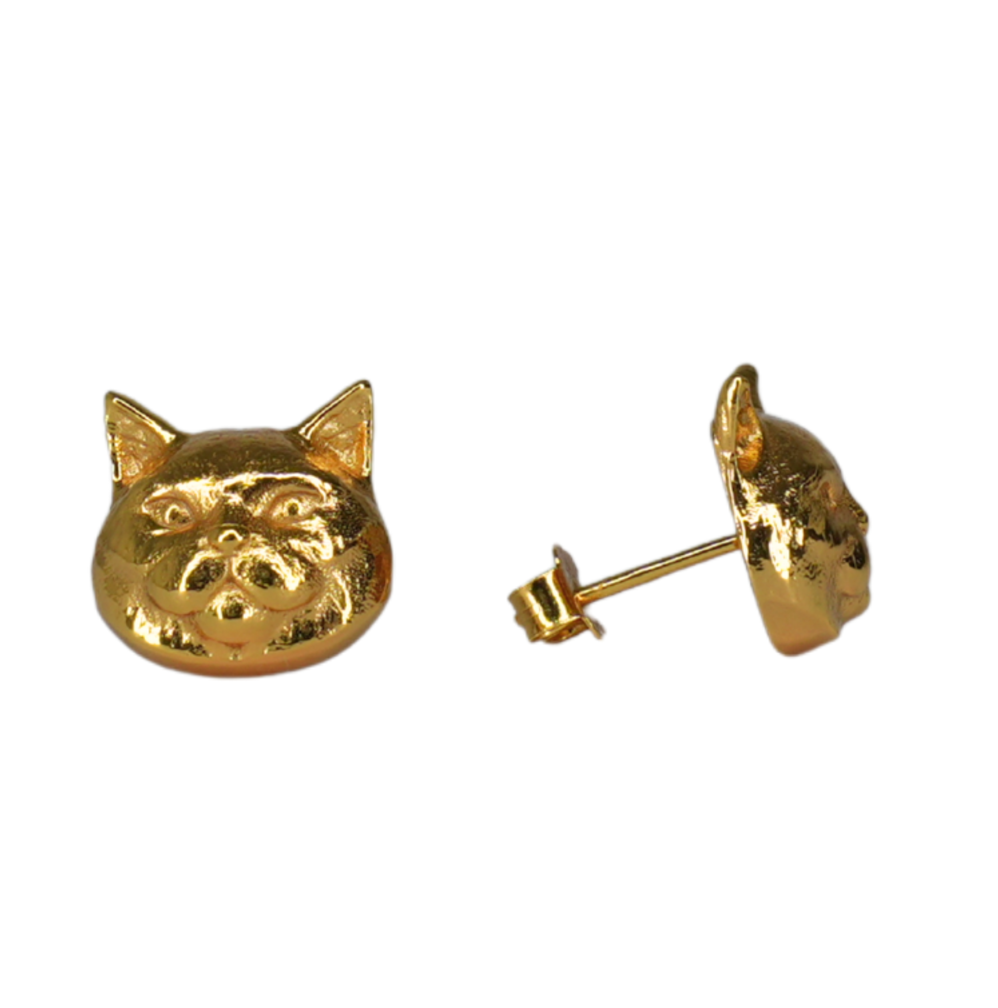 Cat Earrings Gold