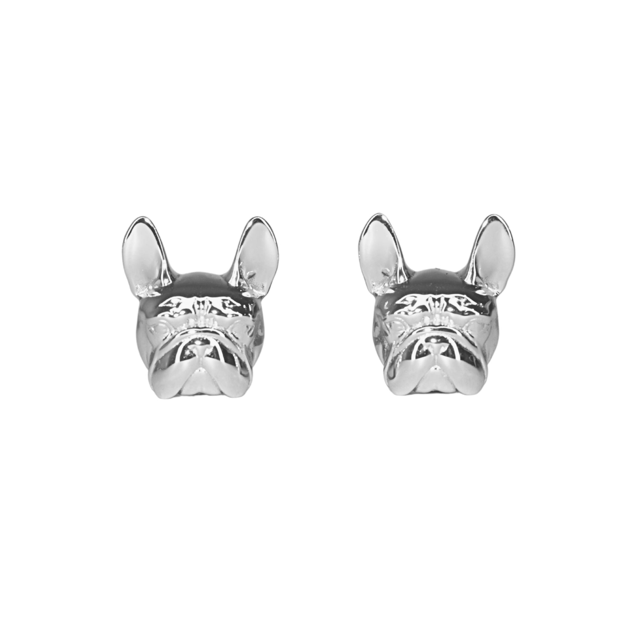 Frenchie Earrings Silver