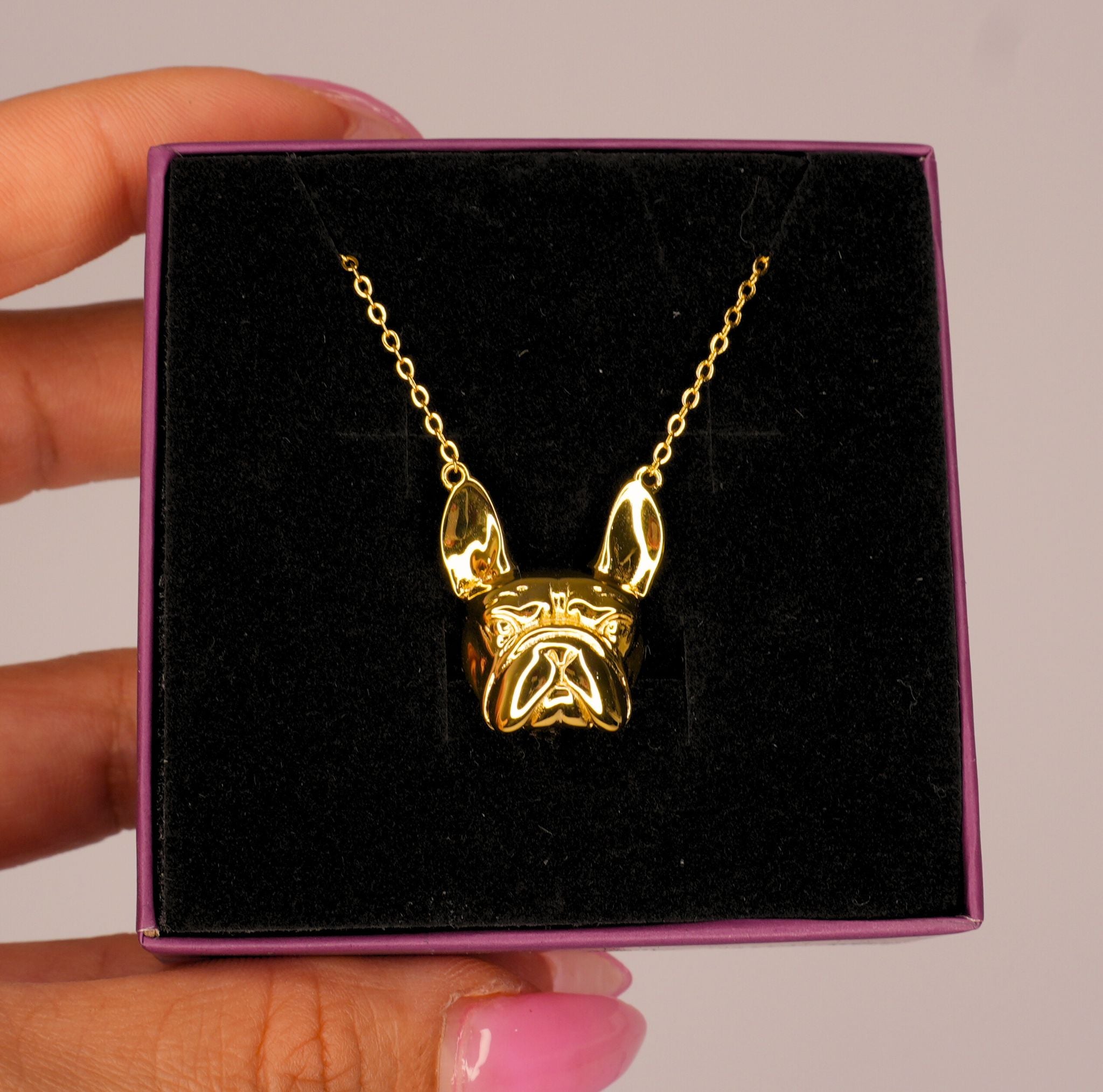 Frenchie Necklace Gold