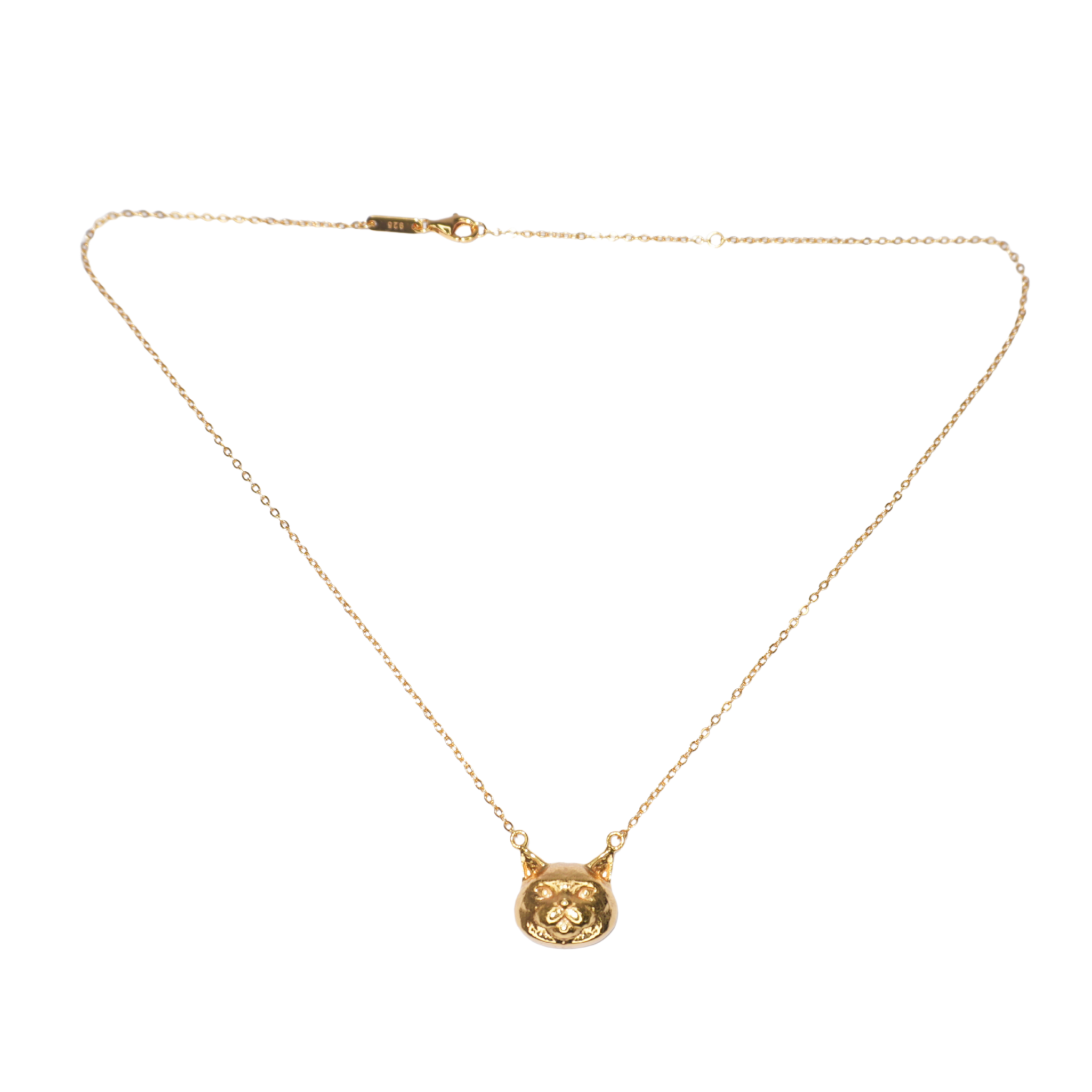 Cat Necklace Gold