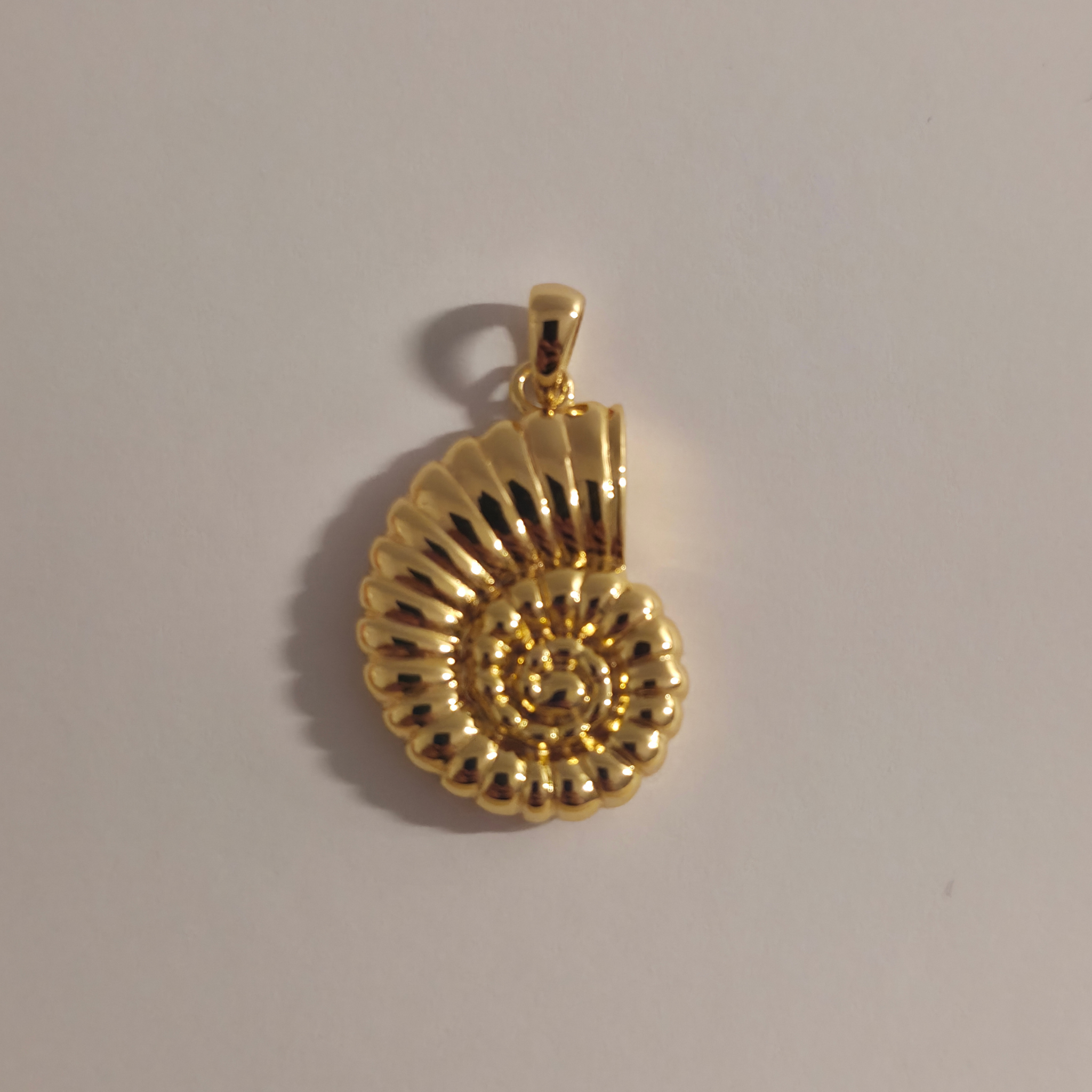Nautilus Shell Pendant Gold