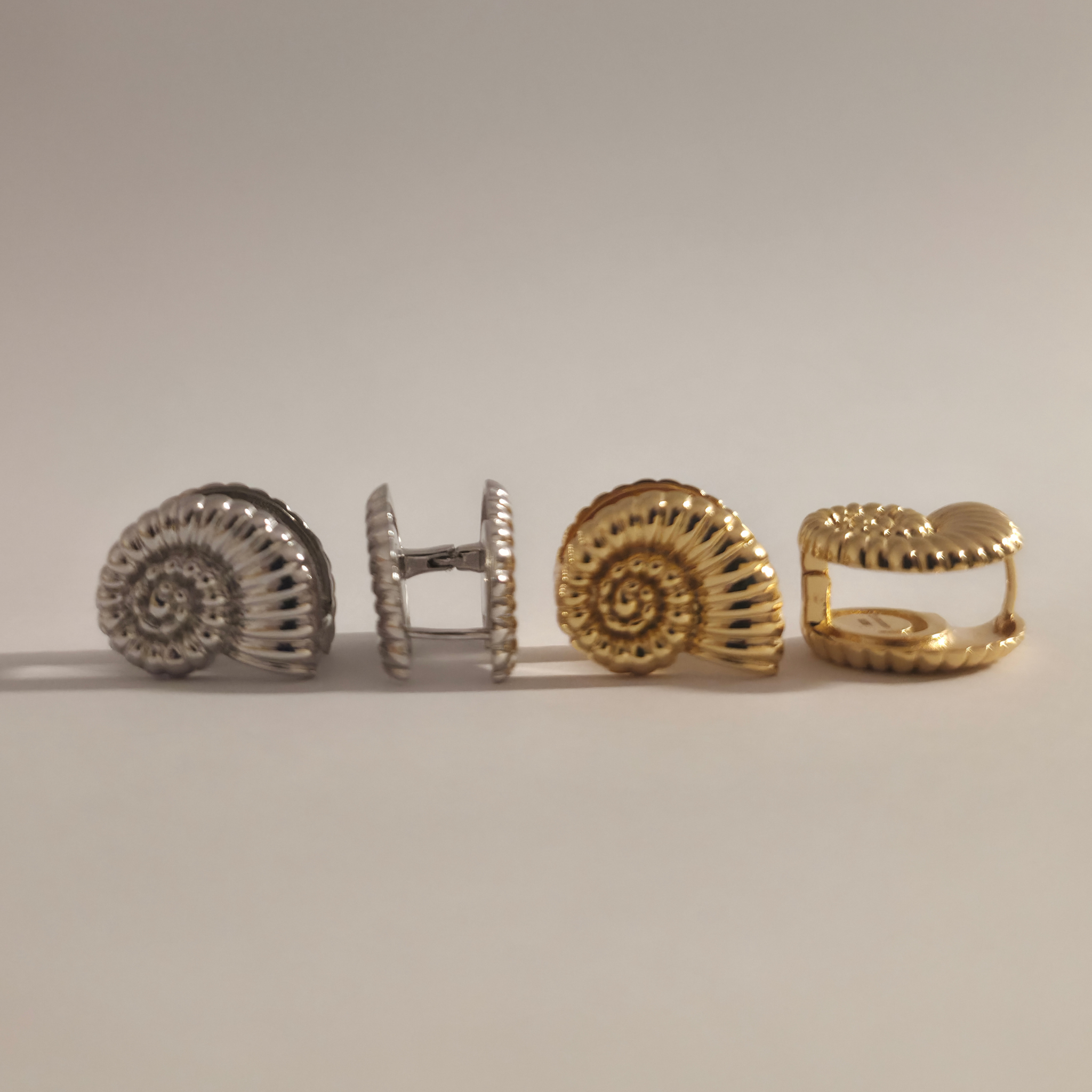 Nautilus Shell Earring Silver
