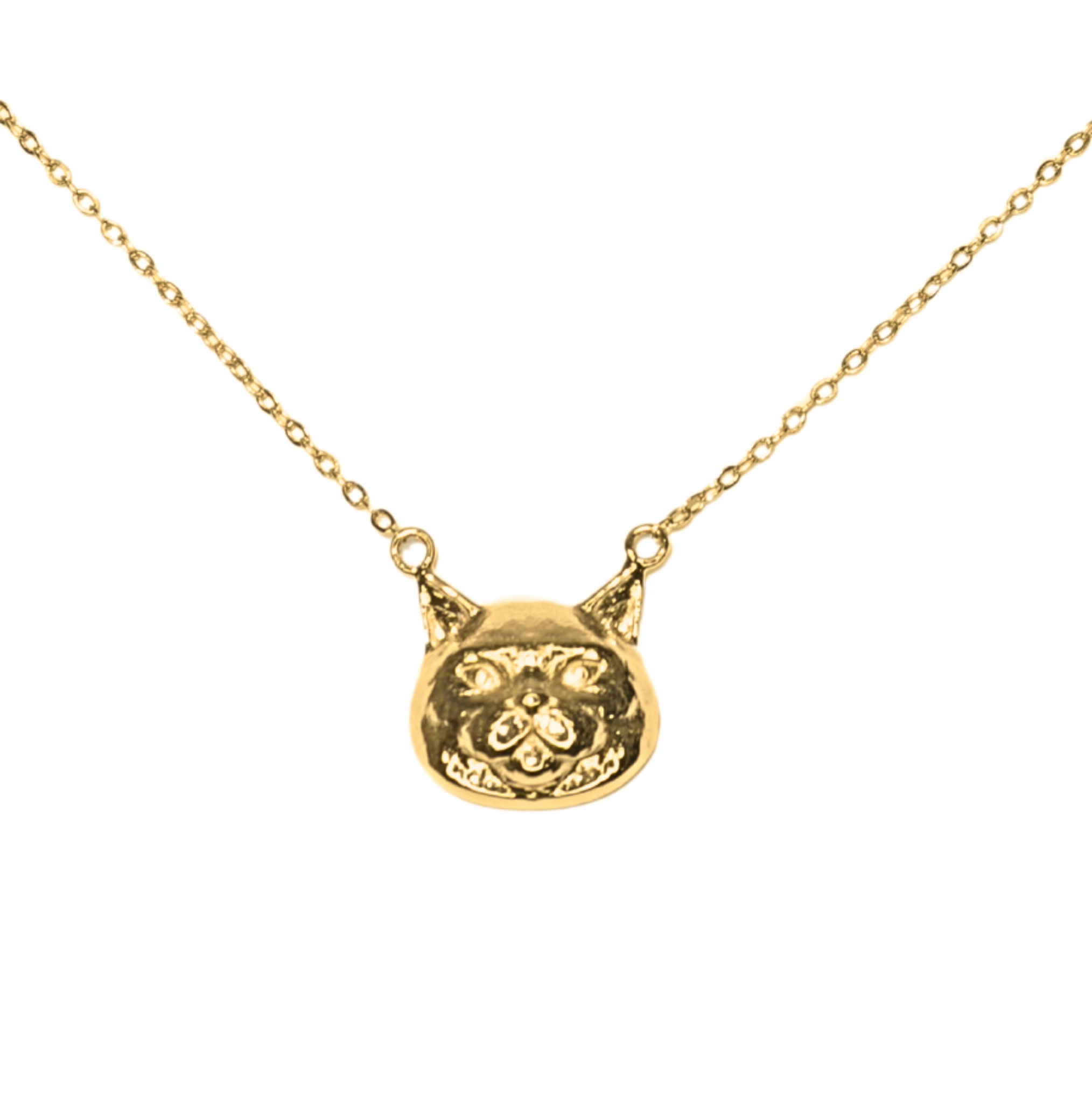 Cat Necklace Gold