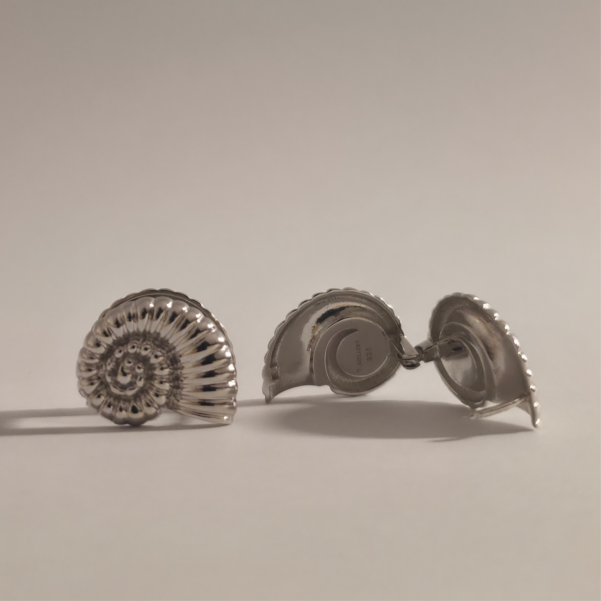 Nautilus Shell Earring Silver
