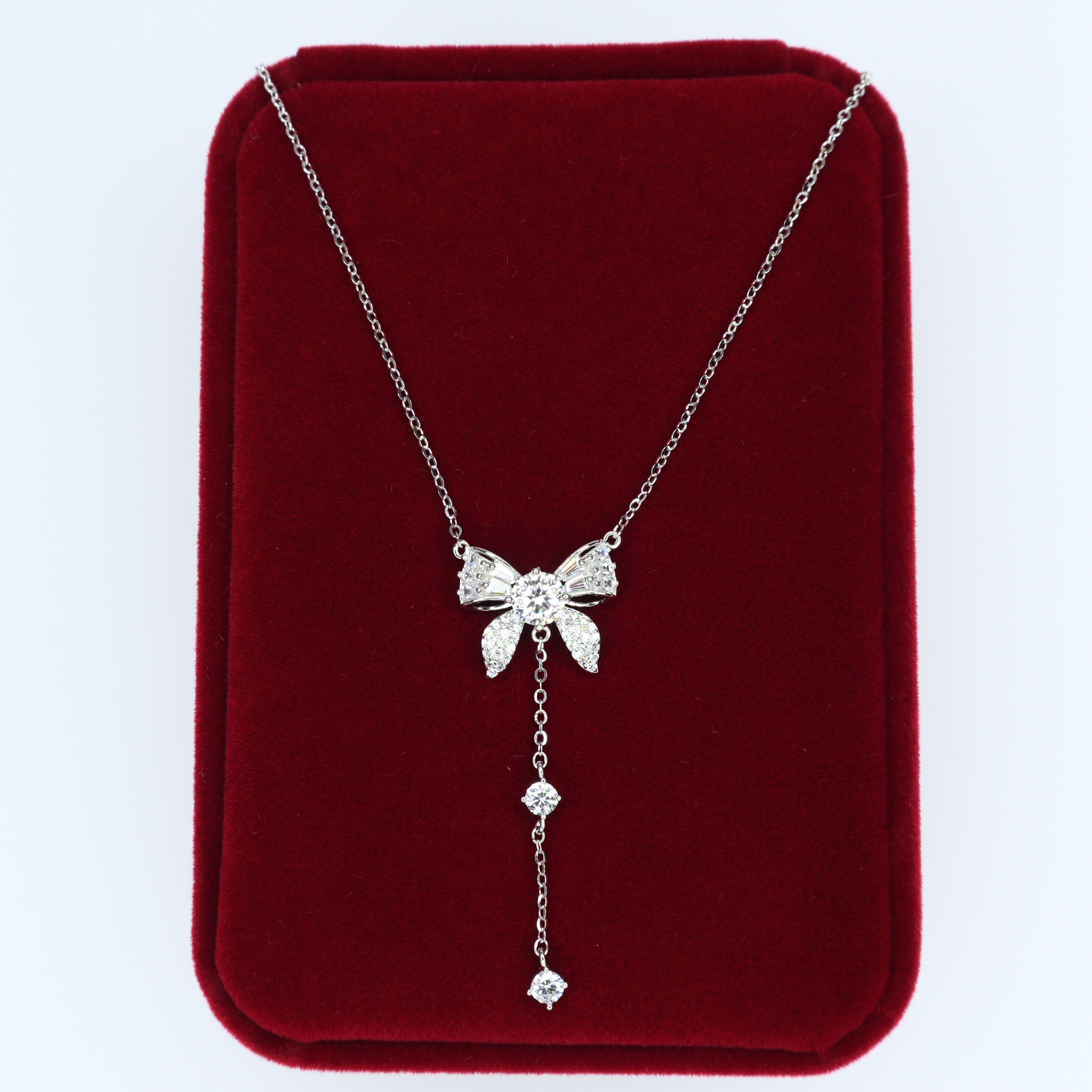 Moissanite Bow Necklace