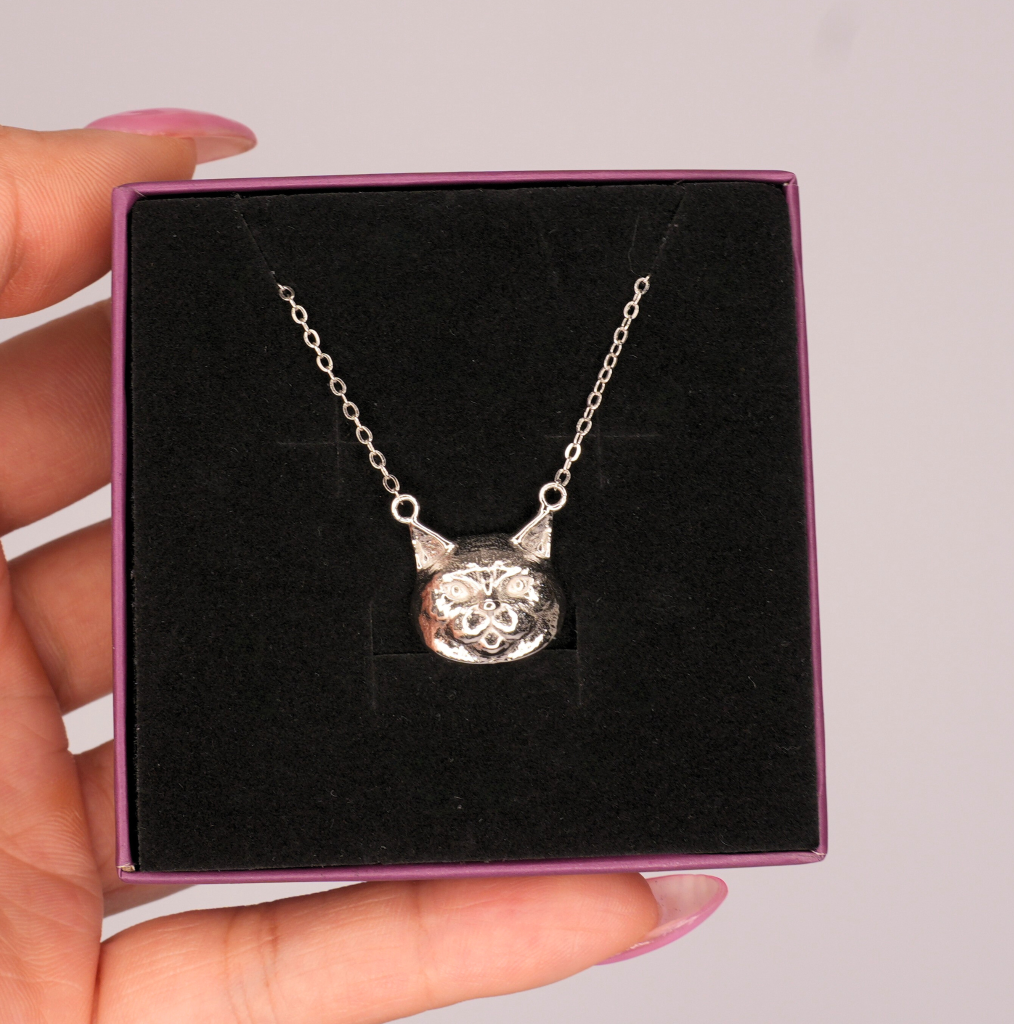 Cat Necklace Silver